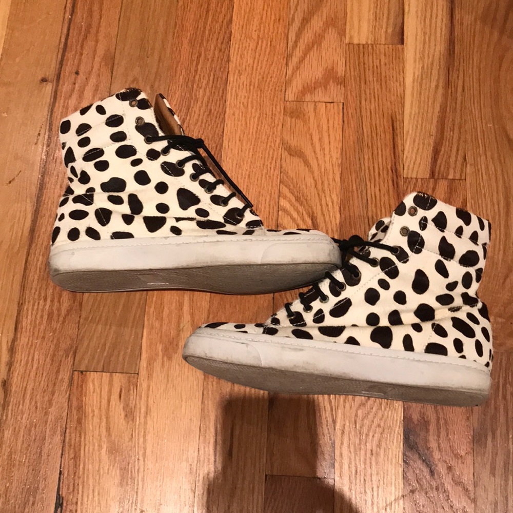 Jeffrey Campbell sz 7-7.5 creme and brown spotted